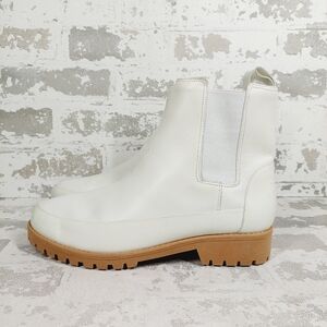 New Rebecca Allen The All Weather Off White Chelsea Ankle Boots K496